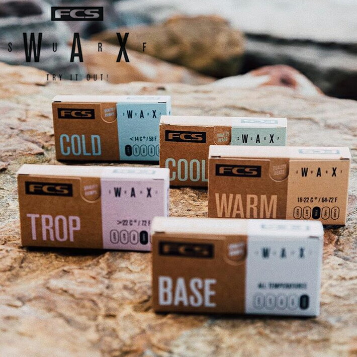 サーフィン ワックス FCS エフシーエス SURF WAX サーフワックス Warm(Firm) / Tropical(Hard) / Cool(Soft) ...