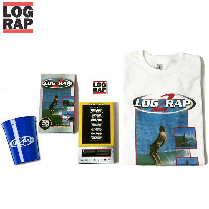 LOG RAP ログラップ ” LOGRAP2 JAPAN TOUR 限定セット ” 【 半袖Tシャツ 動画内蔵USB マグカップ 】 サーフィン サーフボード ロングボード