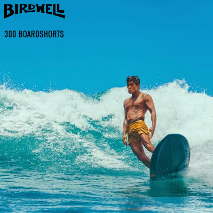 ボードショーツ BIRDWELL ”300 Bordshorts” Gold バードウェル 水着 海パン ウォークショーツ 短パン メンズ クラシックなSurfNylボードショーツのラインを基にした300シリーズ
