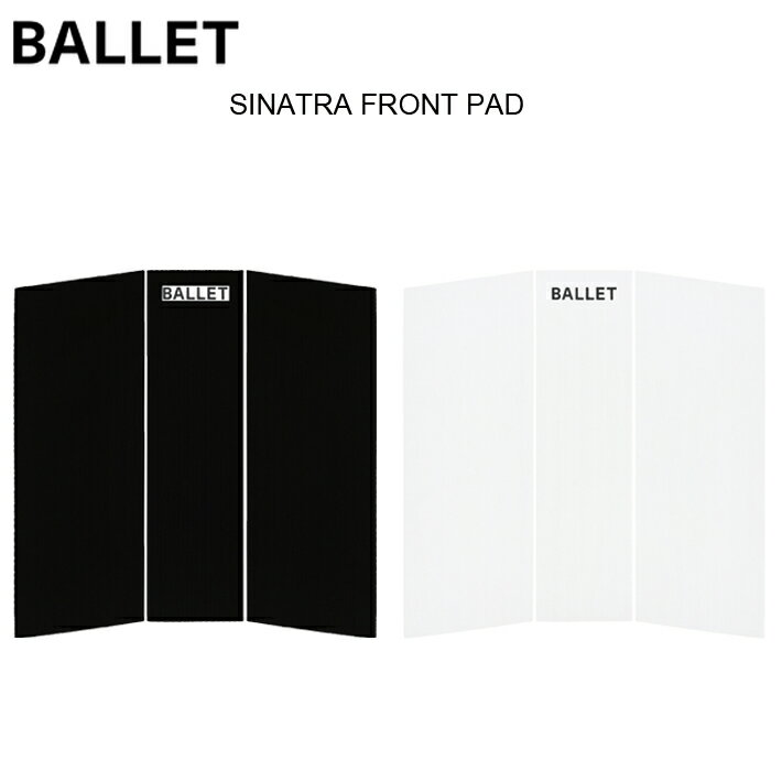 BALLET GRIP COMPANY SINATRA FRONT PAD 上品でシンプルなWHITE&BLACKだけでボードを美しく見せるラグジュアリーデザインに、機能性を重視した オーストラリア、NSW発のトラクションブランド ”BALLET GRIP COMPANY”. FounderのJamieとSebはハイファッションレーベル等からインスピレーションを得て、強力なブランドアイデンティティーを浸透させ、 サーフ業界にユニークな美学を生み出そうと2020年にローンチします！ ■カラー：BLACK　/　WHITE ■3ピースフロントパッド ■37.7cm x 39cm ■3M粘着テープ ■レーザーエッチングされたディテール ※送料無料は北海道、沖縄、離島一部地域は対象外です。お問合せください ※採寸は十分注意を払って行っておりますが、多少の誤差がある場合がございます。ご了承ください。 ※店頭・他ネットショップでも同時に販売していますので万一、売り切れの場合はメールにてお知らせいたしますので、ご了承ください。 ※商品写真のカラーについては、ご利用のパソコンや携帯電話などの環境によって、 実物と多少異なる場合があります、あらかじめご了承下さい。 ※お客様都合によるご注文後の返品・キャンセル・交換は一切受け付けておりませんので、予めご了承下さいBALLET GRIP COMPANY SINATRA FRONT PAD