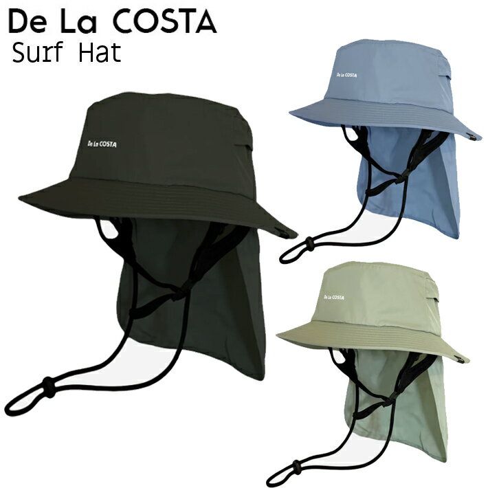 Surfing - サーフハット De La COSTA Surf Hat デ ラ コスタ サーフハット DE LA COSTA Surf Hat 日焼けや紫外線から地肌と髪を保 護する定番アイテム！帽子/日よけ/サーフハット/サーフィン/マリンスポーツ/アウトドア 送料無料！