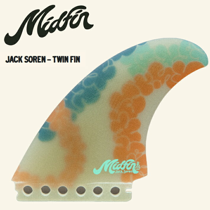 Fin - Mid Fin ミッドフィン Jack Soren - Twin SINGLE TAB (Features) ツインフィン 2024年にローンチされてハワイ発 オルタナティブフィンブランド