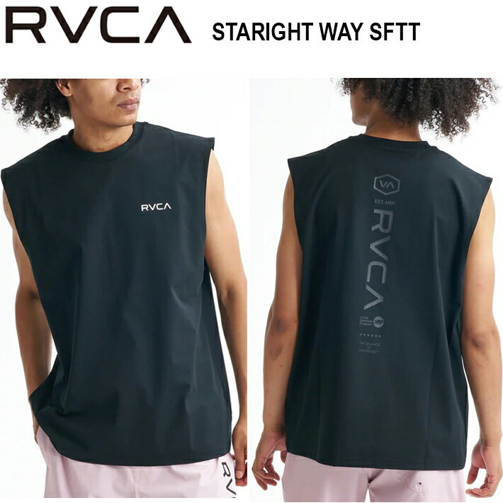 乐天商城 - スリーブレスラッシュガード RVCA ルーカ メンズ STARIGHT WAY SFTT BG041862 サーフタンクトップ 吸水速乾性・UPF50+のUVプロテクション・4WAYストレッチ・耐塩素性を備えた「SURF TEE」シリーズ