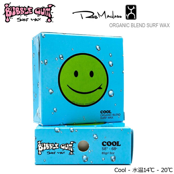サーフィンワックス Bubble Gum x Rob Machado Organic Blend Surf Wax - Cool - 水温14℃ - 20℃ バ...