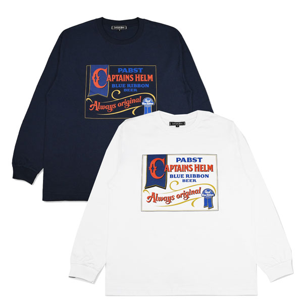 Rakuten - Pabst Blue Ribbon × Captains Helm Old Signboard Ls Tee パブストブルーリボン × キャプテンズヘルム オールド サインボード ロングスリーブ