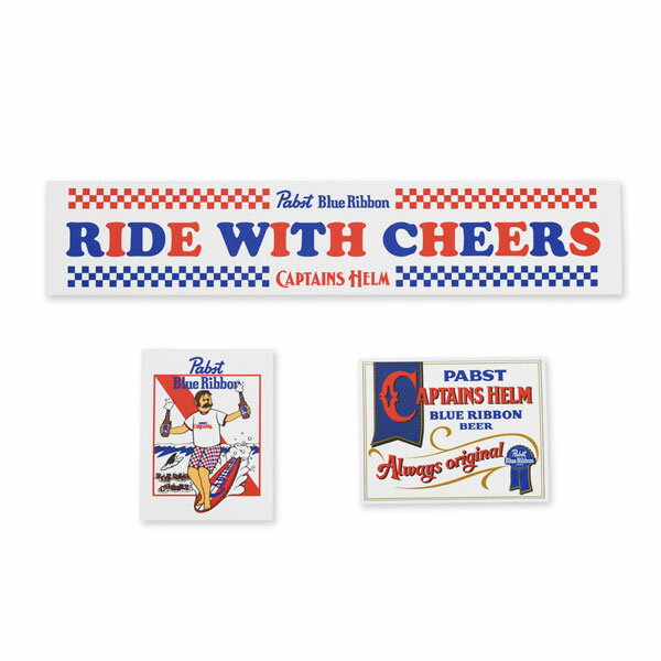 Rakuten - Pabst Blue Ribbon × Captains Helm Sticker Set パブストブルーリボン × キャプテンズヘルム ステッカー セット