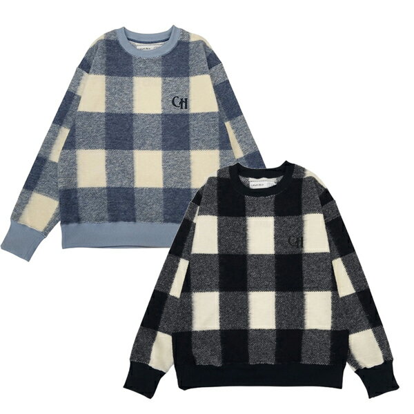 Rakuten - Captains Helm Block Check Fleece Crew キャプテンズヘルム ブロック チェック フリース クルー