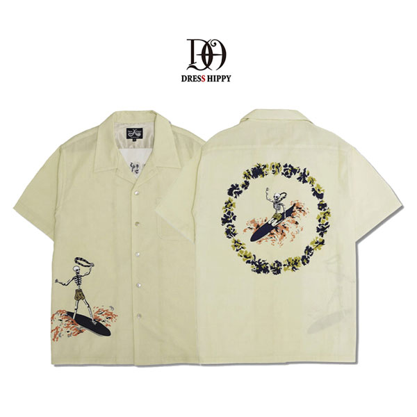 Dress Hippy Skull Surfer Back Panel S/S Shirt ドレス ヒッピー スカル サーファー バック パネル ショートスリーブ シャツ