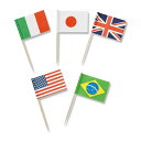 【メール便対応】まるき ランチ旗 万国旗 5カ国 200本箱入(3)