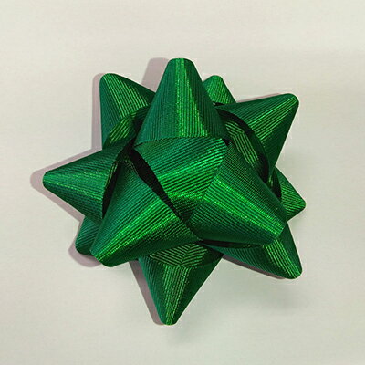 ギフト ソフトフラワーリボン グリーン シール付 1個