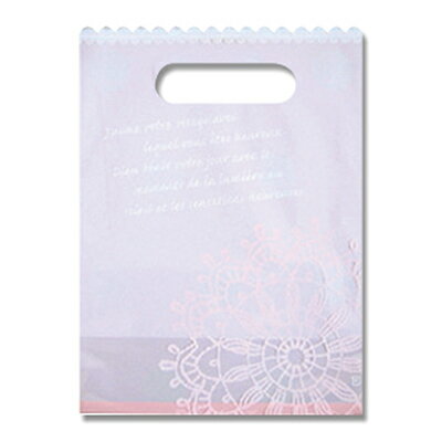 【2個までメール便対応】オーセロ OPP袋 OSA レースバック M ベビーピンク 50枚 ビニール袋 手提げ袋 かわいい