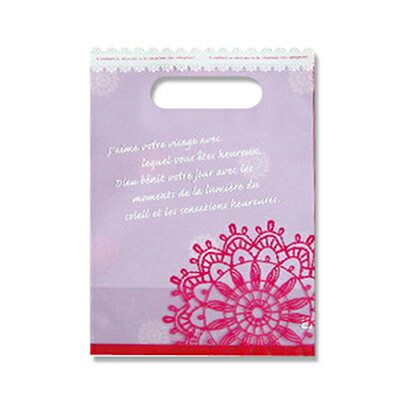 【3個までメール便対応】オーセロ OPP袋 OSA レースバック S レッド 50枚 ビニール袋 手提げ袋 かわいい