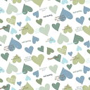 HEIKO バレンタイン/ホワイトデー包装紙 半才 スモーキーハート B 50枚