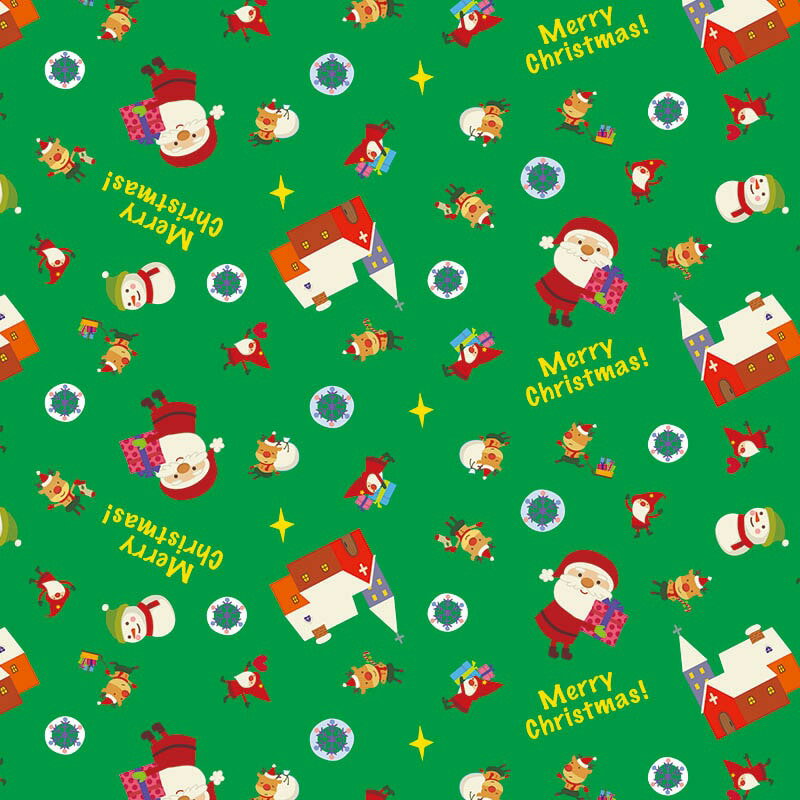 HEIKO クリスマス包装紙 半才 サンタの贈り物G 50枚 クリスマス ラッピングペーパー