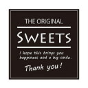 【メール便対応】HEIKO ギフトシール Sweets スクエア ブラック 90片 横40×縦40mm
