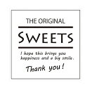 【メール便対応】HEIKO ギフトシール Sweets スクエア ホワイト 90片 縦40×横40mm