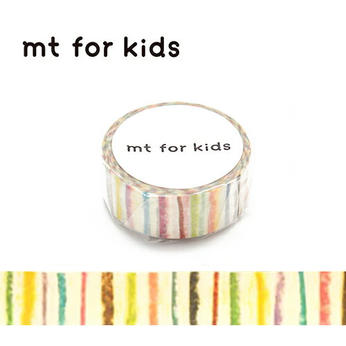 【メール便対応】【カモ井】「mt」マスキングテープ mt for kids しましま MT01KID