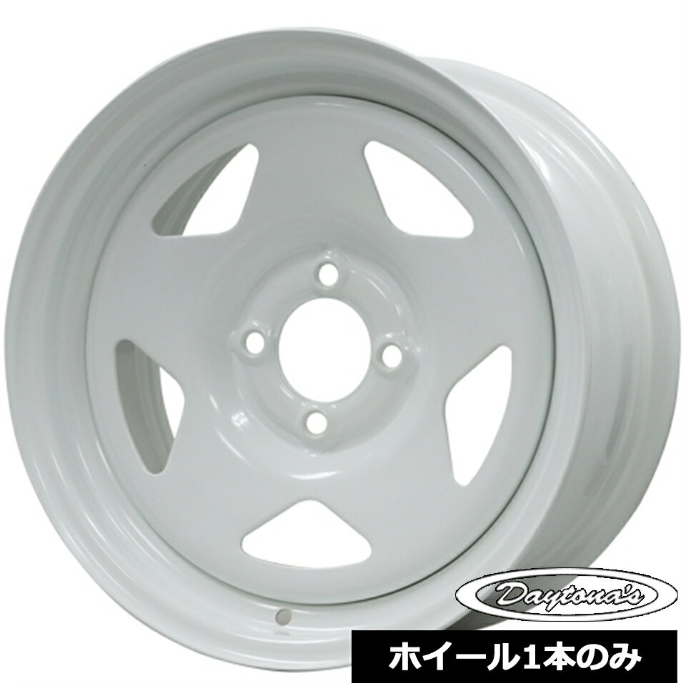 Rakuten - ホイール1本価格 デイトナ DAYTONA'S S/R ホワイト 13インチ 7.0J 4穴100 ±00