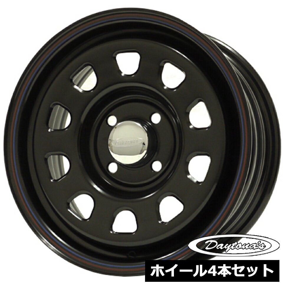 Rakuten - ホイール4本セット デイトナ DAYTONA'S ブラック 14インチ 6.0J 4穴100 +30 プロボックス