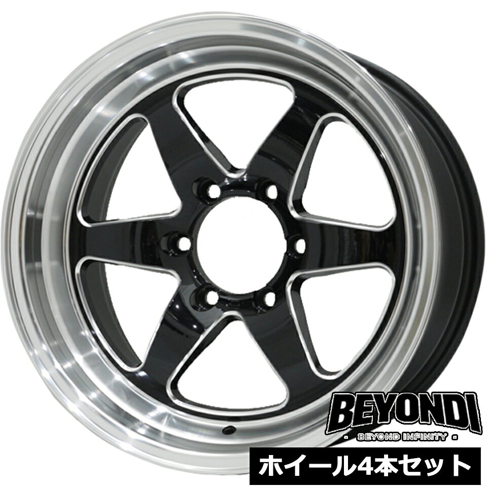 Rakuten - ホイール4本セットBEYONDI RC01　ブラック/ミリング/マシンリム 18インチ 9.5J 6穴139.7 +20