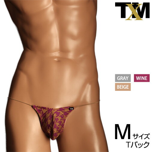 T-Back - 極細丸ゴム Vカット TB　メンズ　Tバック　下着　パンツ　アンダーウェア【TMコレクション】
