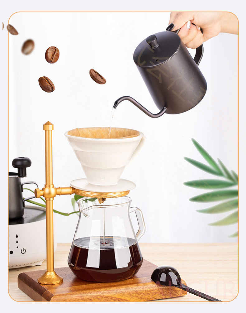 TY-SHOPのコーヒードリップポット ステンレス 600ml 細口 ポット コーヒーポット ドリップポット キャンプ アウトドア おしゃれ シンプル コーヒーグッズ コーヒーケトル アウトドア用品 家用 キャンプ用品 コーヒー器具｜アングル3