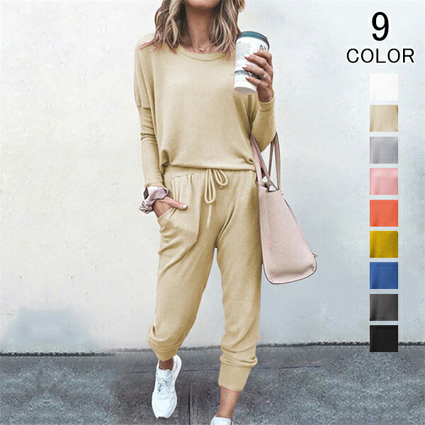 上下セット セットアップ スウェット スポーツウェア レディース 上下 ルームウェア 半袖 薄手 Tシャツ..