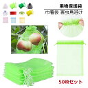 果物 ネット 50枚セット 果物保護袋 野菜 ネット フルーツネット 果物保護ネット 園芸ネット 保護 防虫 防鳥 ネット 果実 巾着袋 鳥よけ網 園芸用品 ガ...