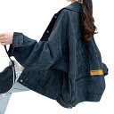 デニムジャケット S/M/L/XL/2XL/3XL パーカー Gジャン レディース アウター 大きいサイズ デニム 長袖 ジージャン コート ミディアム丈 韓国...