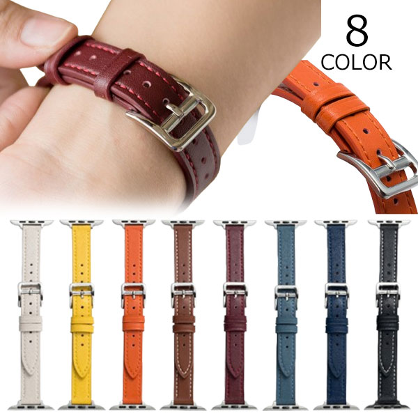 애플 워치 가죽 밴드 2 개들이 Apple Watch SE 8 7 44mm 40mm 여성 벨트 가죽 고급감 가죽 밴드 45mm 이중 가죽 메일 서비스