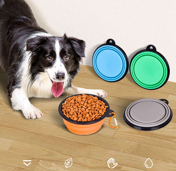 折り畳みペット食器 2個セット ペットボウル 犬・猫・ウサギ・小動物用 TPE素材 軽量 カラビナ付き 携帯便利 給水ボウル 餌入れ 水やり用品 携帯ペットボウル コンパクトに収納 散歩 旅行 お出かけ ペットトラベルボウル ペット用品 ty-shop-10020082 TY-SHOP サンプル画像3