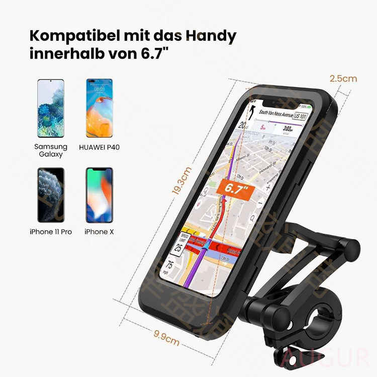 自転車 スマホホルダー スマホバッグ スマートフォンホルダー スマホスタンド 脱落...