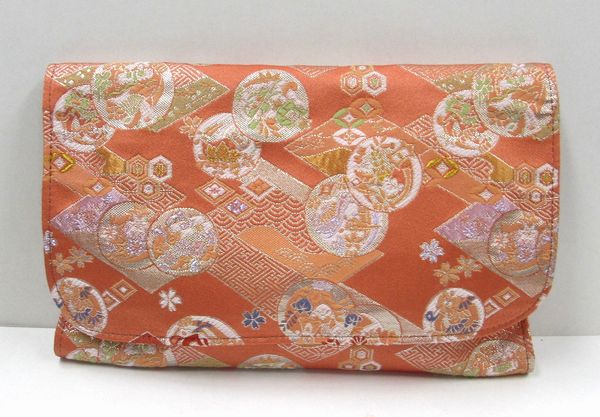 <茶道具・お稽古 数寄屋袋>はんなりバッグ D 丸紋色紙 変形型の数寄屋袋で、お茶会等にいかがでしょうか