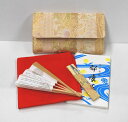 <茶道具・お稽古セット>帛紗セットI 正絹の帛紗が入りました、入門5点セットです。これから始められる、初心者の方の入門用の袱紗セットにもいかがでしょうか。赤色の帛紗がセットに入っています ベージュ 和柄 茶道部 部活動