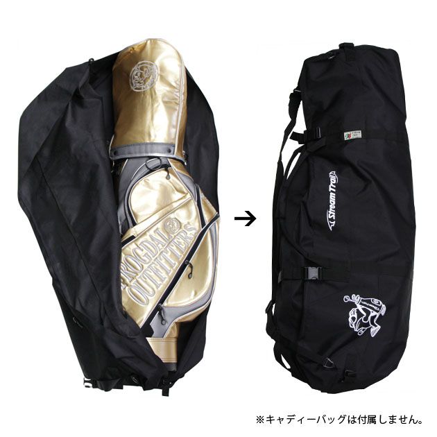 Stream Trail ストリームトレイル / HAW CADDY TRAVEL BAG 黒 ブラック ゴルフバッ...
