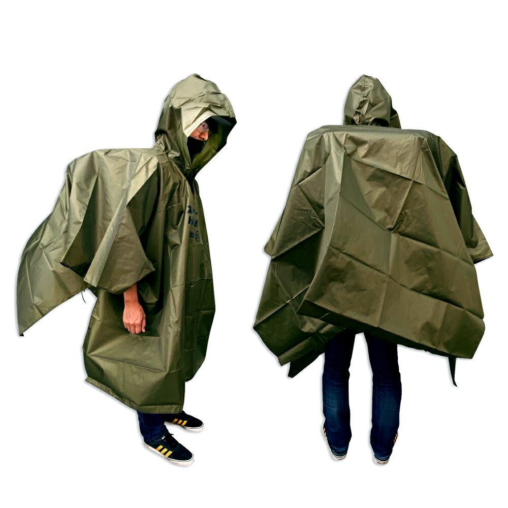 ポンチョ レインコート カッパ 雨具 大人 自転車 通学 通勤 メンズ おしゃれ かっこいい アウトドア カジュアル 旅行 登山 ストリームトレイル Stream Trail Poncho Khaki ムー