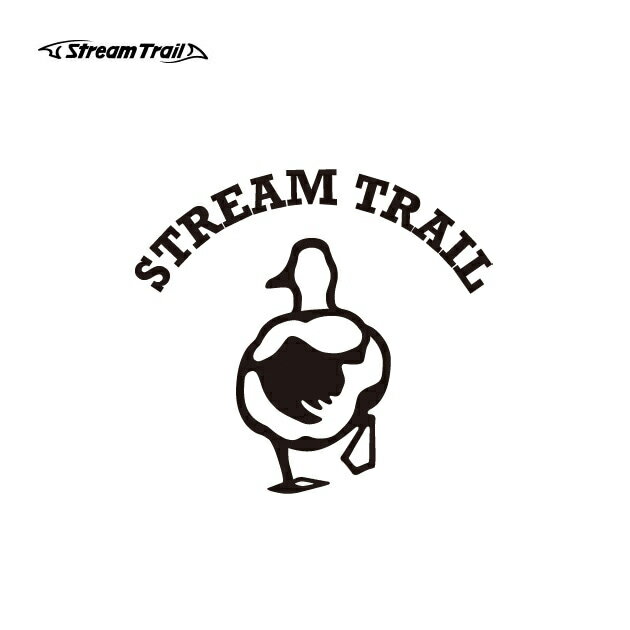 楽天Tycoon Ltd.ステッカー シール 車 スーツケース スマホ かっこいい おしゃれ アウトドア ブランド キャンプ 釣り サーフィン ストリームトレイル Stream Trail Cutting Sticker / Wetty Black