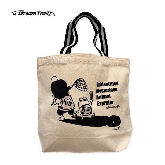 商品説明 幻の生物である「ツチノコ」探しに大活躍するトートバッグ。 様々なサイズのツチノコを捕獲するケースを想定した結果 お買い物やちょっとしたお出かけにも最適なサイズとなりました。 探索の際はハット、Tシャツ、トング、グローブなど万全の体...