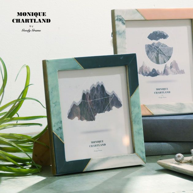 Goody Grams PHOTO FRAME BALAHADRA フォトフレーム 写真たて 正方形 インド バレンタイン アンティーク プレゼント おしゃれ レトロ モダン レジン 母の日 父の日 バレンタイン スクエア 誕生日 マーブル 大理石風 写真立て おしゃれな