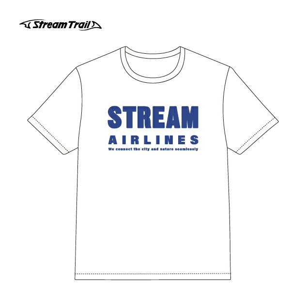 樂天商城 - Tシャツ メンズ レディース 半袖 おしゃれ アウトドア 海 ロゴ カジュアル ストリームトレイル STREAM AIRLINES(ストリーム エアラインズ)Tシャツ