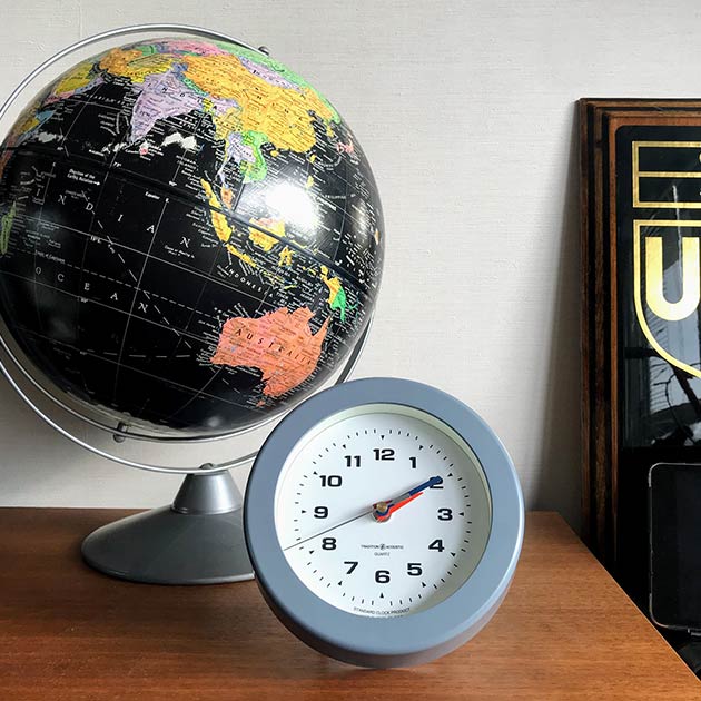 置き時計 掛け時計 スタンド 日本製 おしゃれ 置時計 アナログ アンティーク リビング ミニ 小さい レトロ スイープムーブメント 連続秒針 小さめ グレー ブラック 黒 アメリカン雑貨 シンプル かわいい 連続秒針 CARLO MINI CLOCK カルロミニクロック TRADITION ACOUSTIC