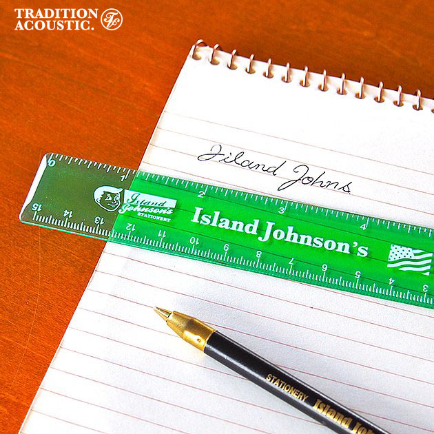 トラディションアコースティック TRADITION ACOUSTIC ルーラー アイランド ジョンソンズ 6 PLASTIC RULER Island Johsons 定規 15cm かわいい おしゃれ ものさし 筆記用具 文房具
