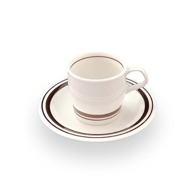 楽天Tycoon インテリア雑貨・家具トラディションアコースティック TRADITION ACOUSTIC BROWN LINE HARD TABLEWARE Demitasse Cup&Saucer マグカップ ソーサー 北欧 かわいい 陶器 蓋付き おしゃれ コーヒー シンプル 日本製