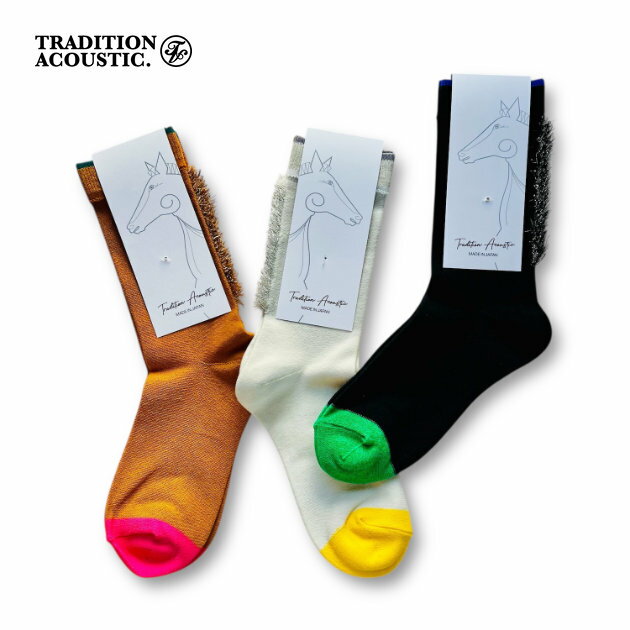 靴下 ソックス メンズ レディース おしゃれ かわいい プレゼント ギフト 干支 馬 午 動物 ラッキーカラー TRADITION ACOUSTIC. UMA SOCKS