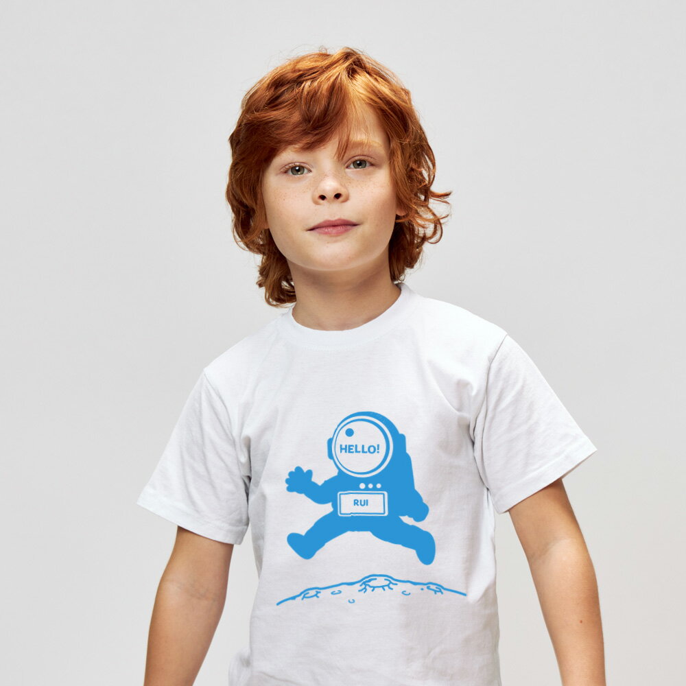 樂天商城 - 名入れ Tシャツ 男の子 女の子 子供服 キッズ ベビー 宇宙飛行士 名前入り 誕生日 お祝い 出産祝い プレゼント ギフト おしゃれ かわいい