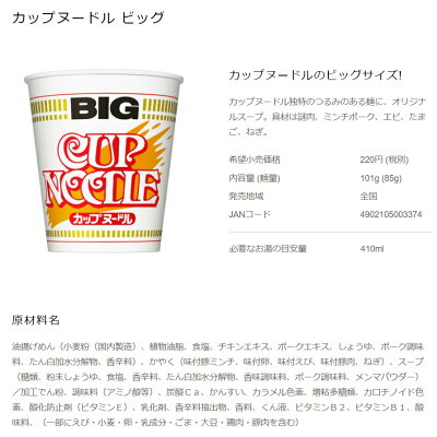 TY.FOODS楽天市場店 日清食品カップヌードル ビッグ シリーズ4種類×各3個 計12個セット 画像2