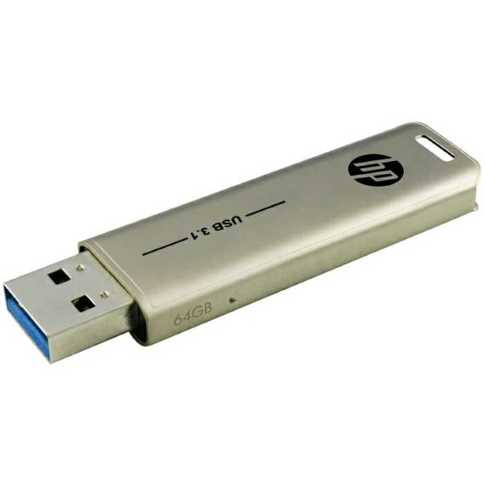 HP USBメモリ 64GB USB 3.1 スライド式 金