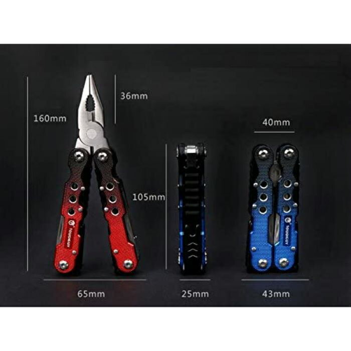 万能 マルチツール ドライバー 多機能 工具 日曜大工 DIY アウトドア 用品 キャンプ 雑貨 ペンチ のこぎり 缶切り ボトルオープナー ワイヤーカッター 収納ケース付 庭 ガーデニング 14-in-1 プライヤーガード型 万能ナイフ 多機能ペンチ 防災 山登り 釣り 避難用(レッド)通販格安セール情報 楽天 通販