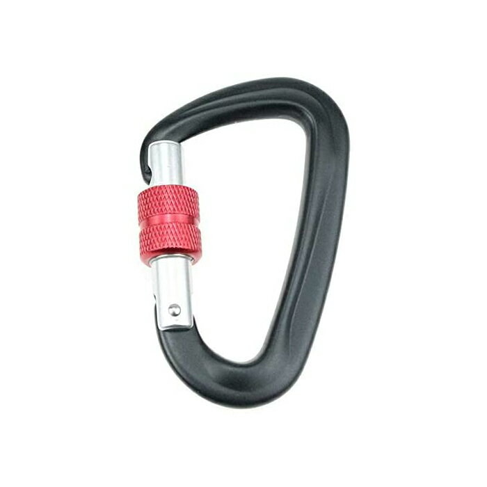 カラビナ 新版ロックカラビナ 12KN(1200kg) ロッククライミングカラビナ 超軽量27g 空中作業 救援 トレーニング 腕立てロープハンドル アウトドア ハンモック キャンプ バックパックフック オートロック ロッキンカラビナ 脱落防止(ブラック/1個)