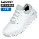 【GWも毎日出荷】LAROUGE スパイクレスシューズ LASL32-1 メンズ ゴルフシューズ 25.0～29cm ホワイト グレー幅広3E インソール付属：【製造直販ゴルフ屋】土日祝も12時まで出荷可能 